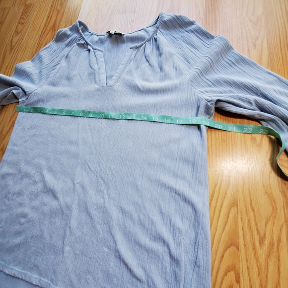 Lucky Brand Light Blue Peasant Blouse Boho - Picture 9 of 11